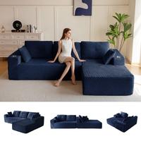 Navy-Right Facing Chaise