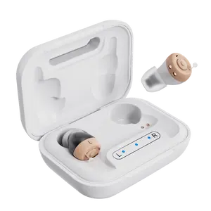 Hearing Aids for Seniors Rechargeable Hearing Amplifiers for Adults, Volume Adjustment All-Day Comfort Crystal Clear Sound, Portable Charging Case