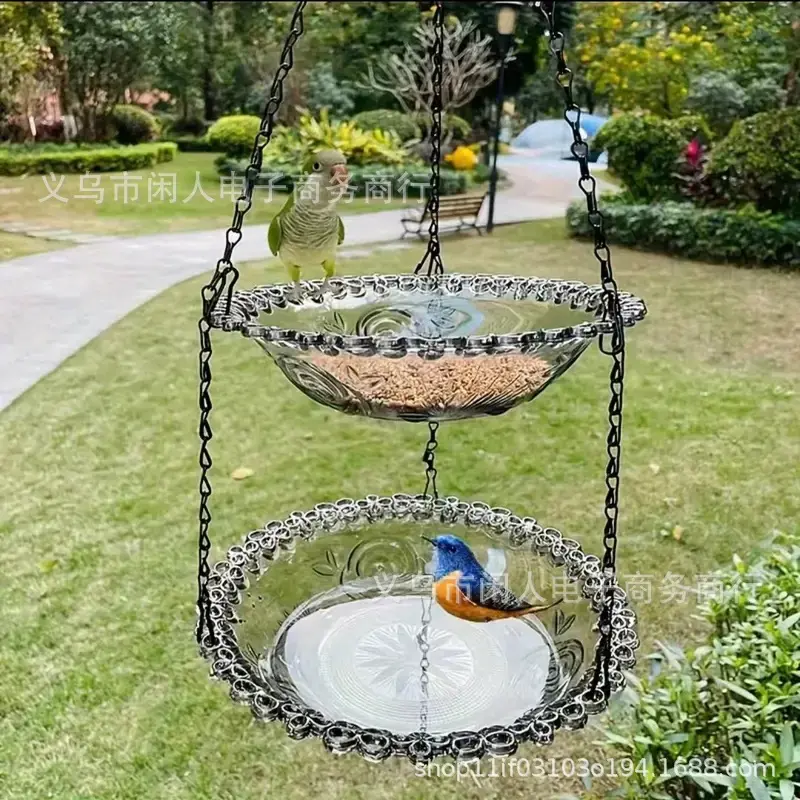 Bird feeder (double layer) gray