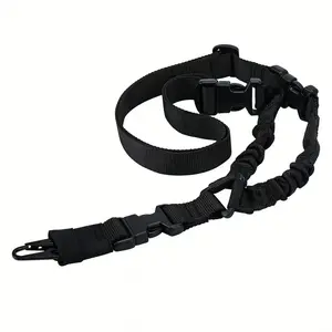 Tactical Single Point Rifle Sling 120cm Nylon Webbing with Metal Buckle for Outdoor Hunting Recreation Safety Gifts Harness Vests Black Green tiktokshopspringglowup