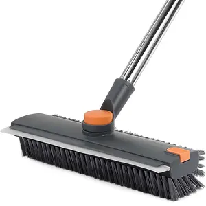 Three-In-One Carpet Brush with Rotating Head, Adjustable Angle Bristles Floor Brush, Ideal for Bathroom Cleaning