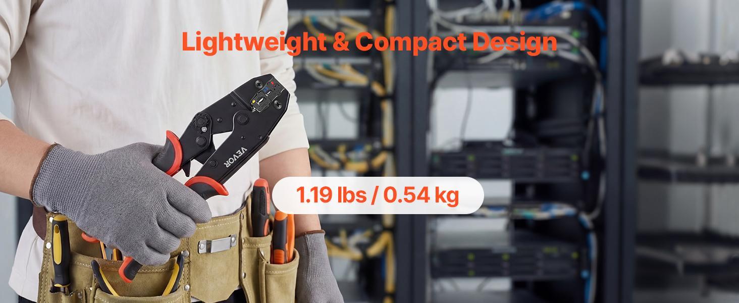 【Summerfinds】VEVOR Crimping Tool22-10 AWG Ratcheting Wire Crimper ToolLabor-Saving Electrical Terminal Crimp Pliers with Clear Metric & AWG MarkingsQuick ReleaseAdjustable Force for Multiple Terminals