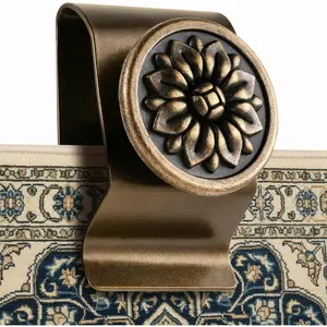 4 Pack Stainless Steel Quilt & Tapestry Hangers for Wall Display Bronze