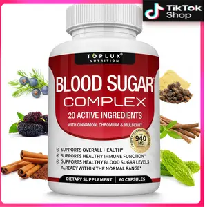 Natural supplement with cinnamon, bitter melon, chromium, mulberry, alpha lipoic acid. Non-GMO. 60 capsules.