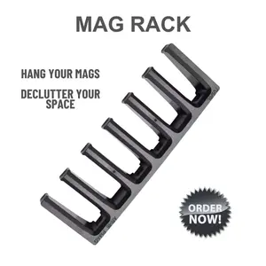 Mag Rack, Solid 6X Standard Wall Mount Mag Holder Home Mag Storage Rack Organizer Pack Decor