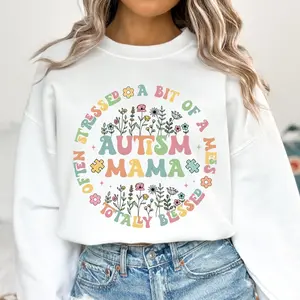 [Sale off up to 50%] Autism Mama Sweatshirt, Autism, Autism Mom, Mothers Day Gift, Boho Mama, streetwear graphic tee