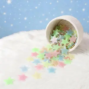 2pcs Glow in The Dark Star Stickers – 1.18 Inch Fluorescent Decals for Ceiling & Bedroom, Luminous Night Sky Decor for Home, Random Colors