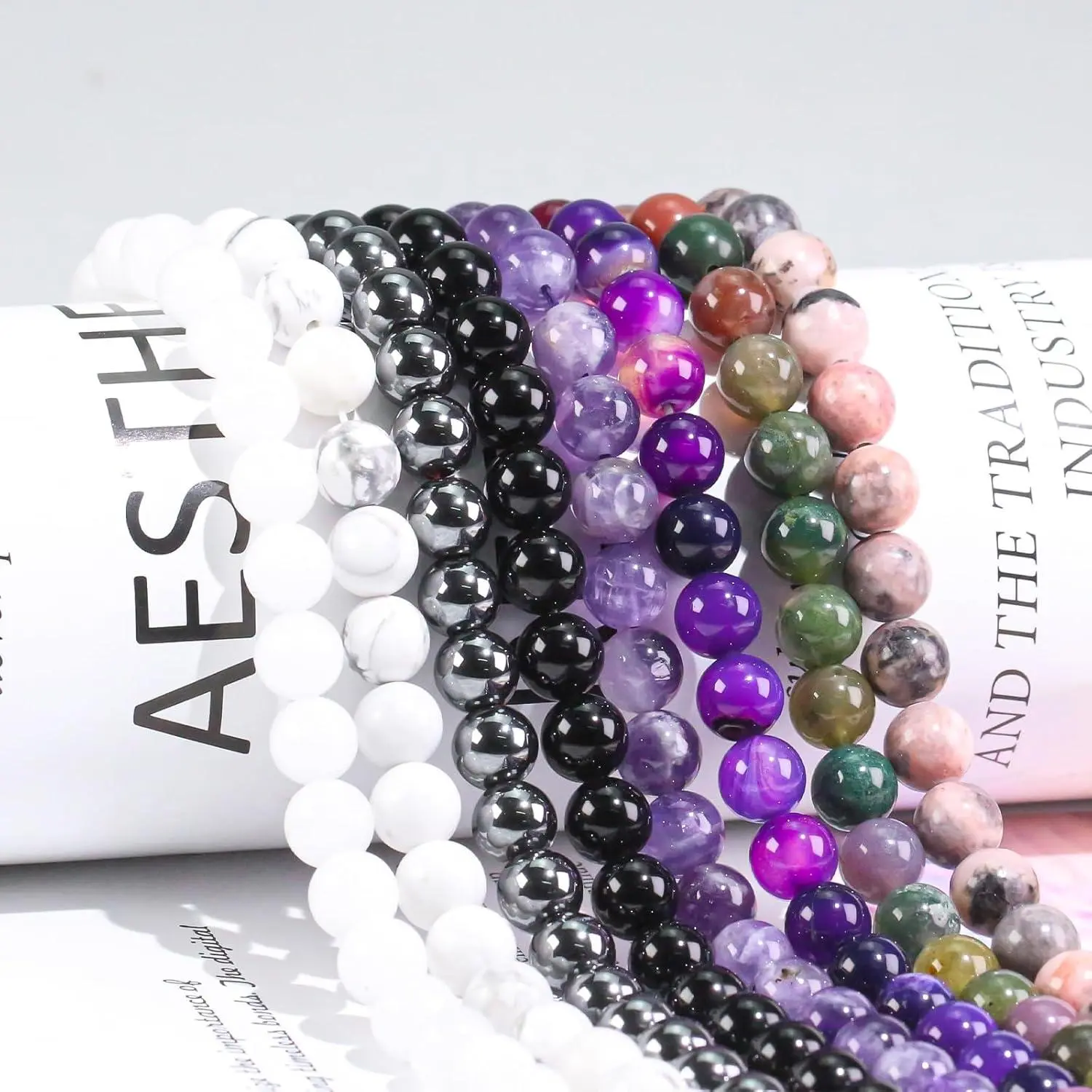 8mm Natural Amethyst Gemstone Round Loose Beads for Jewelry Making DIY Bracelets Necklace (45-48pcs/strand) 8mm Natural Amethyst Gemstone Round Loose Beads for Jewelry Making DIY Bracelets Necklace (45-48pcs/strand)