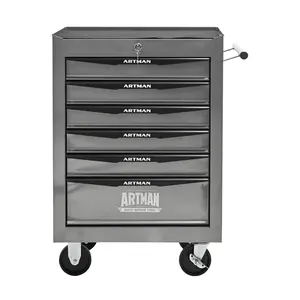 Rolling Metal Tool Chest with 6 Drawers, 20" 6-Drawer Tool Chest Cabinet with Ball Bearing Drawer Slides, Steel Tool Storage Box Organizer -SILVER