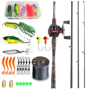 Sougayilang Snake pattern handle Fishing Rod and Reel Combo, 6/6.9FT Casting Rod with  7.2:1 Gear Ratio Baitcating Fishing Rod For Outdoor fishing supplies