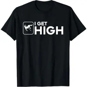 I Get High Pole Vault Athlete Gift High Jump Pole Vaulting T-Shirt