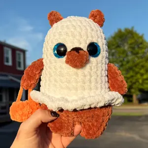 Handmade Crocheted Bear Ghost