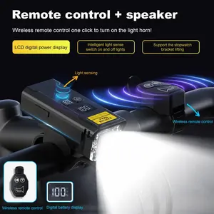 Anti-glare Design Bike Light, Rechargeable Bicycle Flashlight with 3 Lighting Modes, Waterproof Bike Front Lights for Outdoor Use