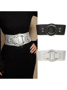 Wide Elastic Waistband for Women, Fashion Stretch Corset Belt Wide Waist Chain, Elegant Belt Buckle, Trendy Belt