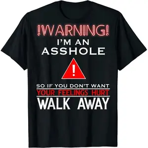 [Made in USA] Anti Social Shirt, Warning I'm An Ass-hole T-Shirt, Funny shirt, Unisex Men Women casual Graphic tee, Humor tee, Casual Oversized tee