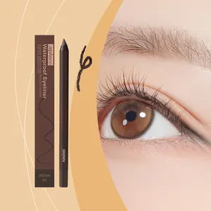 Waterproof brown eyeliner gel pencil delivers fluent drawing experience, stays vivid all day without fading or smudging, soft and comfortable texture, natural brown tone creates gentle eye makeup, perfect for daily makeup and beginners