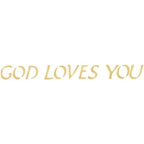 God Loves You Wall Stencil
