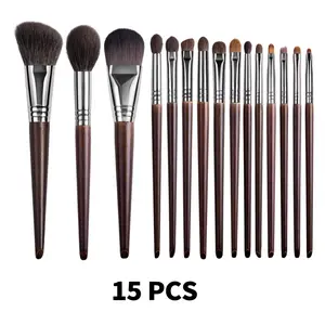 OVW 15/22 Pcs Set Kit Makeup Brushes Soft Natural Goat Hair Cosmetic Beauty Brush Tools OVW