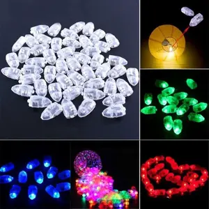 50 Pack Bullet Shape Balloon Lights, 9 Colors LED Decorative Lamps, Party Wedding Birthday Festival Christmas Decoration, Photo Props