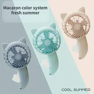 1pc Manual powerful handheld fan, no battery, cute home fan