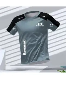 Kawasaki Men’s 3D Digital Print T-Shirt – Loose, Breathable, Quick-Dry Short Sleeve Casual Tee
