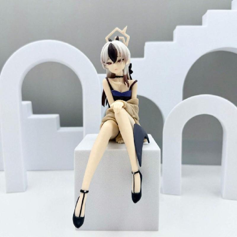Anime Character Collectible - Adult Theme PVC Statue, Japanese Sitting Pose Figurine for Gamers, Durable Decorative Piece for Collectors, Perfect Gift for Ages 18+