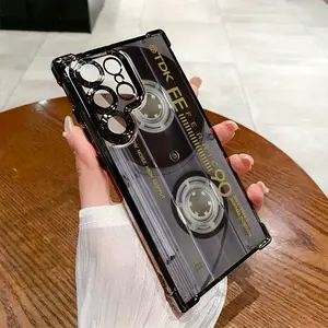 Retro Tape Pattern Protective, Anti-Drop Cellphone Case for Galaxy S20/S20+/S20 FE/S20 Ultra/S21 5G/S21 FE 5G/S21 Ultra 5G/S22 5G/S22+ 5G/S22 Ultra 5G/S23/S23 Ultra/S24/S24 Plus/S24 Ultra/S24 FE/S10