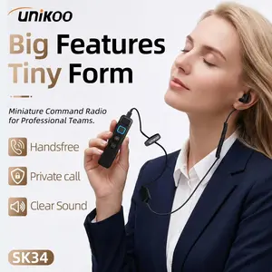 Lightweight and compact SK34 Mini analog walkie-talkie, clip-on, two-way radio, suitable for restaurants, hotels, and 4S stores