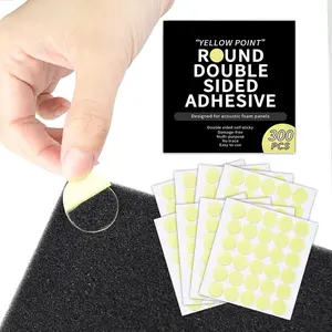 300 Pack Yellow Point Double-Sided Adhesive Dots for Acoustic Soundproofing  Panels