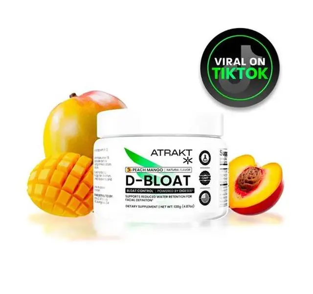 D-BLOAT Daily Debloat Powder - ATRAKT - 30 Servings - Dietary Supplement - Natural Bloating Relief & Water Retention Support