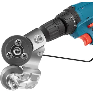 Metal Sheet Cutting Drill Bit Attachment, Electric Drill Shear Attachment Cutting Machine Punch Shear Machine, Metal Punch Shear Machine Drill Bit Attachment for Cutting Iron, White Paper, Steel, Copper, Aluminum