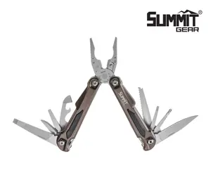 Summit Gear Stainless Steel 14-in-1 Multitool Kit - Needle Nose Pliers, Wire Cutter, Serrated Blade, and More Hand Tools for Hardware Tasks