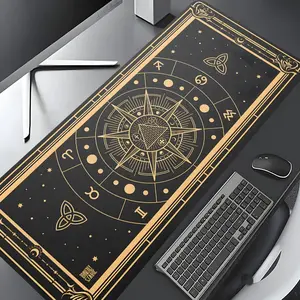 Mysterious Magic Array Design Large Gaming Mouse Pad,Aesthetic Desktop Drotection Pad,Washable Rubber Pad Non-Slip Lock Edge Multi-Size Mouse Pad Suitable For Home Office,Good Gift for Family and friends