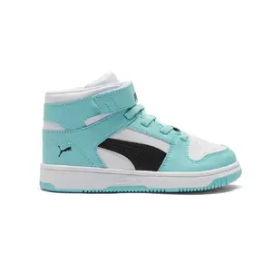 Little Kid's Puma Rebound Layup RCLCat White-Black-Safe Lake (404200 01)