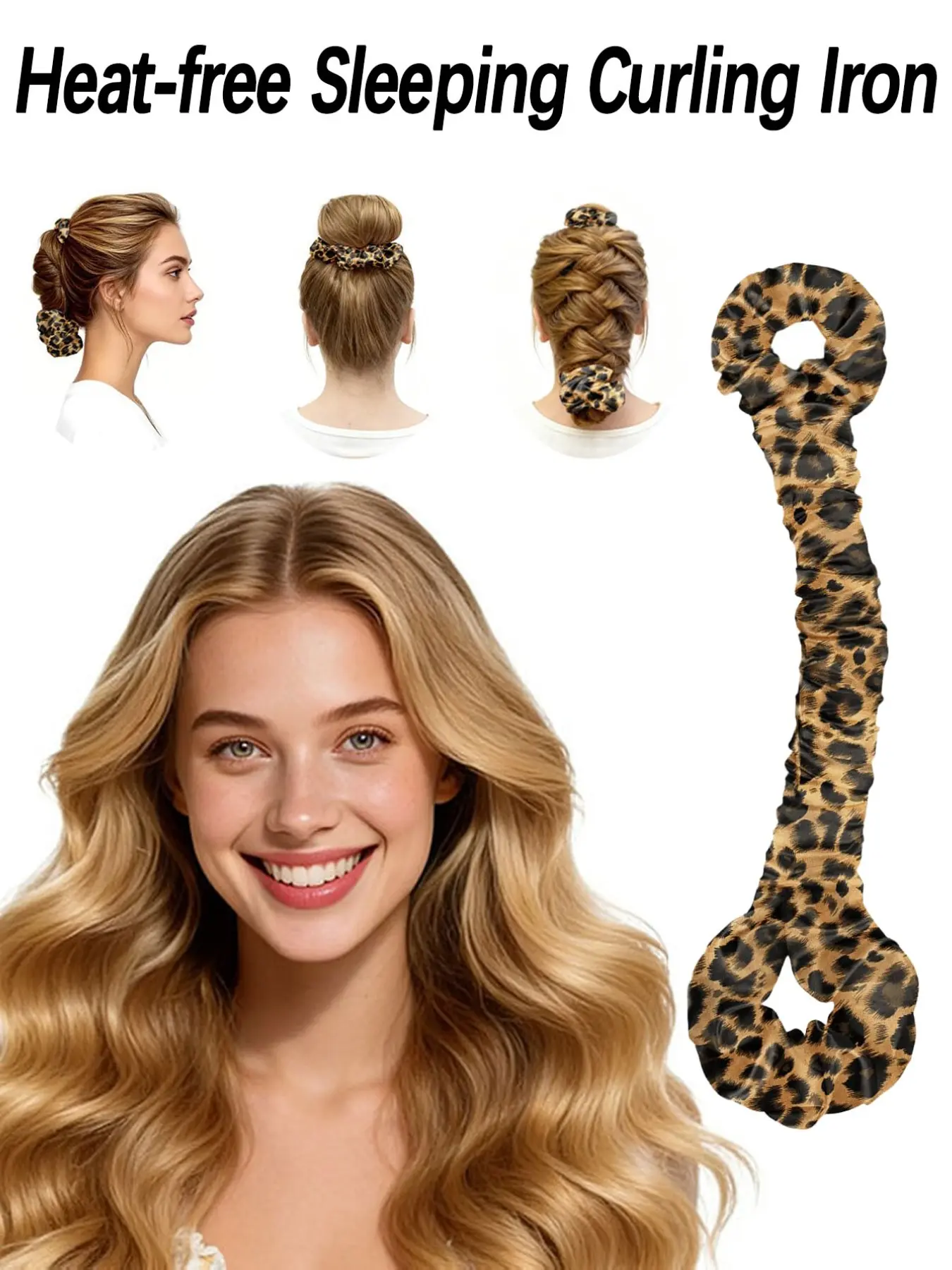 Women's Two-In-One Heat-Free Sleep Curler Hair Tie, Multi-Functional Damage-Free Curly Hair Tool, Portable for Home, Travel, Office, Heatless Curls Overnight, Heatless Hair Curler, Overnight Heatless Curlers
