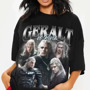 Retro Geralt of Rivia Shirt, 90s StyleThe Witcher Unisex Shirt, Gift Shirt For Him and Her