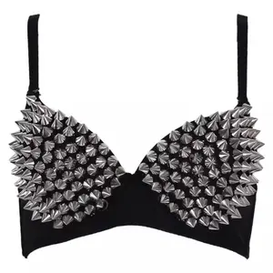 2025 New Punk-Inspired Nail Bra Underwear Set with Sparkling Diamond Nail Bead Accessories - Funky And Bold for Nightclub And Stage Costumes