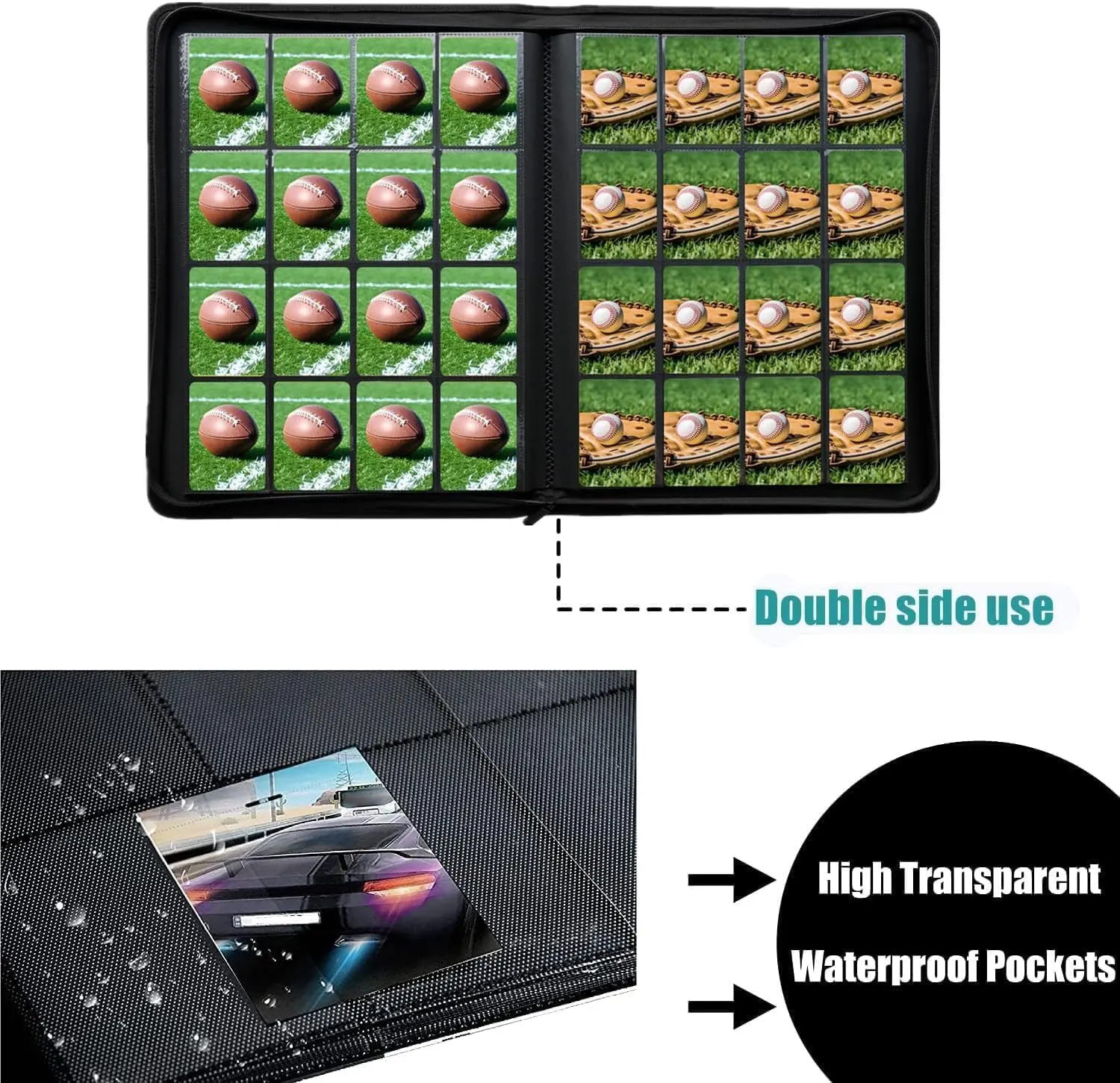 Mega Capacity 1000+ Pocket Trading Card Binder 16 Pocket Ringless PU Collector Album for MTG, TCG & Sports Cards - TikTok Shop Mega Capacity 1000+ Pocket Trading Card Binder 16 Pocket Ringless PU Collector Album for MTG, TCG & Sports Cards - TikTok Shop