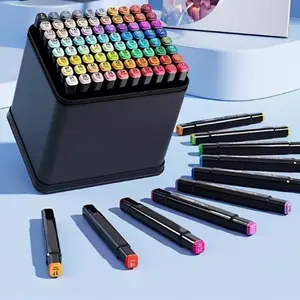 Double-Headed Marker Set, 24/36/48/60 Colors Art Markers, Coloring Markers, Dual Tip Markers, Drawing & Sketching, Gifts for Adults, Kids, Girls, Boys, Holiday Filling