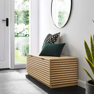 Modway Render Storage Bench in Oak