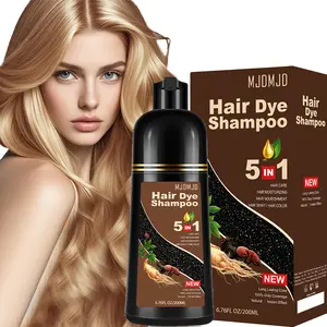 Natural Blonde Brown Hair Dye Shampoo 3 in 1, Hair Instant Dye Shampoo to Cover Gray Hair for Women Men, Herbal Ingredients Brown Shampoo Hair Dye 200ML, Magic Coloring Shampoo for Painting Hair, Shampoo Para Canas