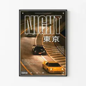 Initial D Poster,Car Wall Art Print, Product without No Frame