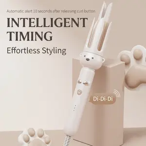 CESTVEEL US Plug-Powered Automatic Hair Curler, 32mm Large Barrel, Auto Mode Beep, Voice Alert, Intelligent Timing for Comfortable Care & Effortless Styling for Curly Hair