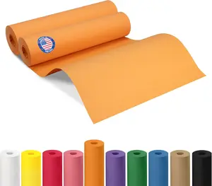 12" x 1200" (100 ft) Orange Kraft Paper Roll, Pack of 2 - USA-Made Quality Craft Paper for Gift Wrapping, Kids' Arts & Crafts, School Projects - 100% Recycled, 50 lb Natural Material by IDL Packaging