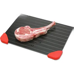 Defrosting Tray for Frozen Meat Miraculous Rapid Natural Heating Defroster Board Small Size Thawing Plate Kitchen Mat 3mm Thick Aluminum Non-Stick Easy Clean SML Sizes