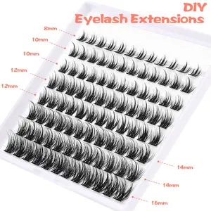 Lash Clusters DIY Eyelash Extensions Individual Lashes Extensions 8-16MM Mega Fluffy Eyelash Clusters