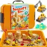 Klever Kits Construction Sensory Bin for Toddlers with Glow in The Dark Stones, Sandbox with Lid Castle Building kit, Preschool Learning Activities Gifts for Boys Girls Age 3,outer space/pet/ Dinosaur/ocean/Witch’s Magic Soup,Halloween gift