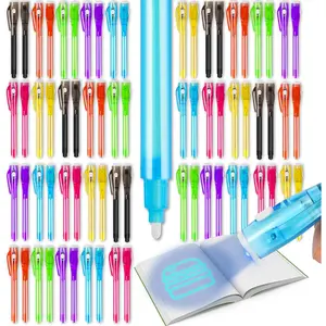 70PCS Invisible Ink Pens with UV Light – 7 Colors Spy Pens for Secret Messages – Fun Party Favors, Halloween, Christmas, Stocking Stuffers, Treasure Hunt, Classroom & Birthday Gifts