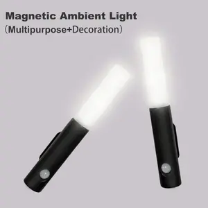 Rechargeable Motion Sensor Night Light, Portable Magnetic LED Flashlight for Hiking Camping Outdoor Emergency Use