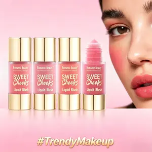 Liquid Blusher For Cheeks - Velvet Texture  Matte Multi-Color Long-Lasting & Easy To Blend Moisturizing Brightening Natural Cosmetics